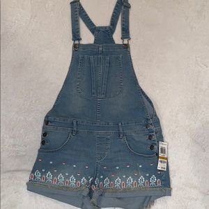 Jean short overalls